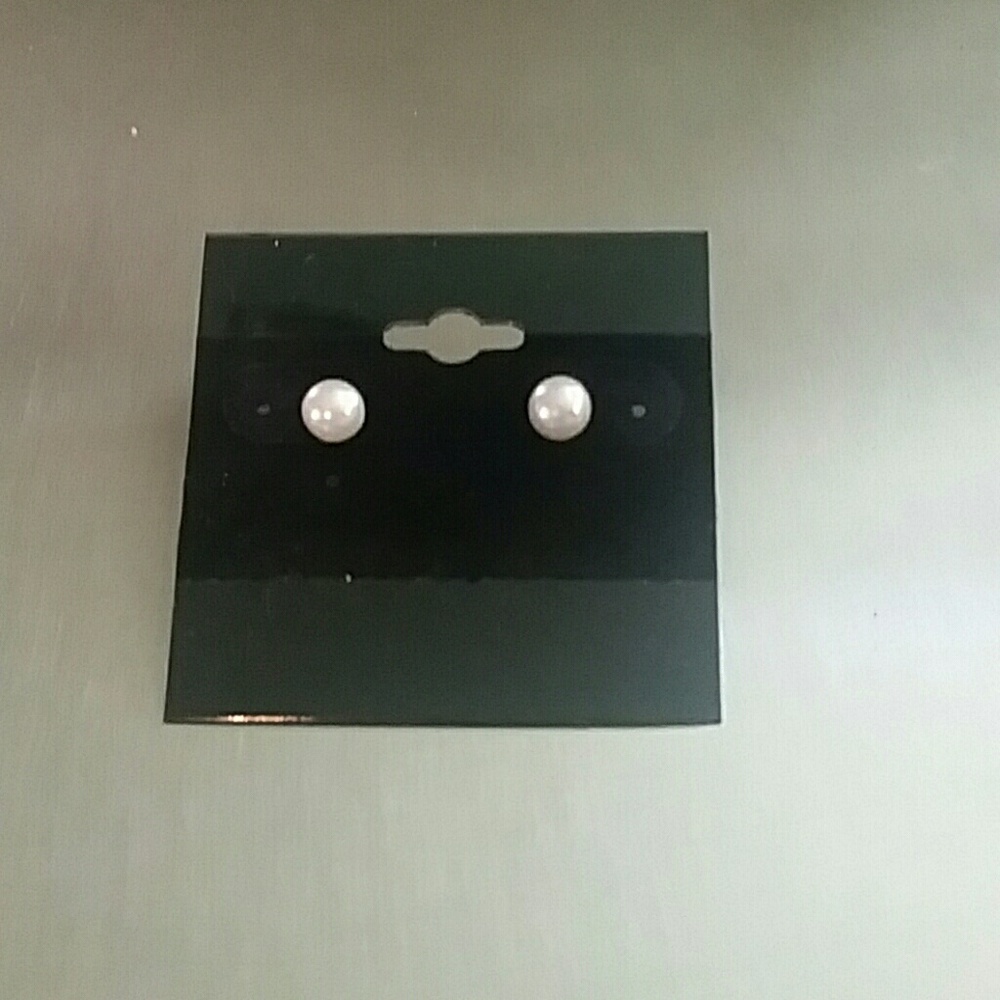 Small faux pearl earrings